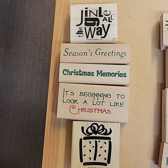 Stampin Up lot of 18 Christmas stamps and ink pads (set D) - Picture 2 of 9